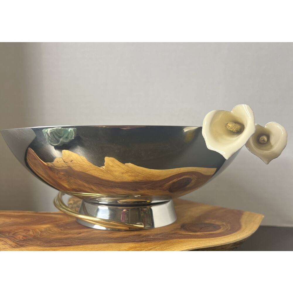 Michael Aram Calla Lily Large Stainless Steel Bowl (10.5" Diameter) - 123206